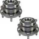 TRQ 2 Piece Front Wheel Bearing & Hub Assembly Set Compatible with 2019-2023 Hyundai Nexo 2015-2019 Sonata 2016-2021 Tucson 2020-2022 Veloster N 2017-2020 Kia Cadenza 2016-2020 Optima 2017-2021 Sport