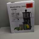 Cold Press Juicer, 5.8" Wide Feed Chute Juice Extractor Machine with 400W, High Juice Yield, Slow Masticating Juicer for Whole Vegetables & Fruits, Silver Gray