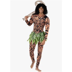 Morph Maui Costume - Adult Hawaiian Tattoo Costume for Men - Halloween M