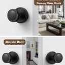 4 Pack Dummy Oil Rubbed Bronze Door Knobs Dummy Door Handle Interior Single Sided Decorative,Zinc Alloy