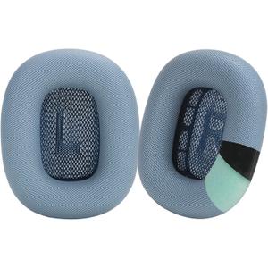 Earrock Upgraded Silicone Ear Cushions for AirPods Max Headphones, Protein Leather Covered Ear Pads with Silicone & Memory Foam and Magnet (Sky Blue)