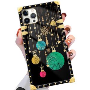 Compatible with iPhone 12 Pro Max Case,Luxury Soft TPU & Hard PC Back for Girls Women,Shockproof Protective Phone Cover for iPhone 12 Pro Max,Christmas Decorations