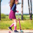 3-Wheel Kick Scooter for Kids Ages 3-8 Lean-to-Steer Toddler Scooter with Extra Wide Light Up Wheels, 4 Adjustable Heights, Foldable Scooters for Boys & Girls, Max Weight 110lbs