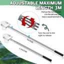 Maxdot 1 Pcs 3.6ft- 9.8 ft Telescopic Water Sampler Dipper, Pendulum Beaker Sample Ladle with Water Sampling, Pole Sampler Rod(1000 Ml, Plastic)