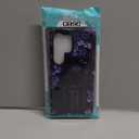 Case for Samsung Galaxy S25 Ultra,Purple Floral Crow Bookshelf Phone Case Drop Resistant Glossy 2 in 1 Solid Dual-Layer Cover for Girl Women