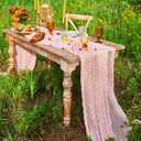2 x DOLOPL Pink Table Runner for Bridal Shower Decorations,10FT  Blush Pink Cheese Cloth Table Runner for Baby Shower, Wedding, Gender Reveal Party Decorations