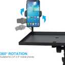 Projector Stand Tripod Adjustable, Laptop Height from 23.5 to 46.5 inches with Gooseneck Phone Holder, Floor for Office, Home, Stage, Studio, DJ Racks Holder Mount, 23.5inch-46.5inch (Black)