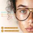 2 x livho Vintage Aviator Blue Light Blocking Glasses, Fashion Oversized Frames with UV Protection Coating, Unisex Design (*Tortoise)