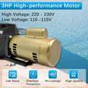 W3SP2610X15 3HP Pool Pump 115/230V Compatible with Hayward Super Pump SP2610X15, Single Speed Pool Pump for Above and InGround Pools or Spas, with 2" Inlet High Flo w/Slip-On Fitting