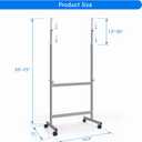 Maxtek Mobile Whiteboard Stand with Wheels, Stand Only, No Drill (Grey)