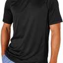 Amazon Essentials Men's Slim-Fit Short-Sleeve Quick-Dry UPF 50 Swim Tee, Large