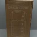 3 Tier Round Nightstand with Drawer, Ginger Yellow Round Side Table Small Plastic Storage End Table Suitable for Bedroom, Living Room, Bathroom