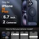 Magnetic Compatible with iPhone 16 Plus Case, [Built-in Invisible Kickstand][Compatible with MagSafe] [Military Grade Shockproof] Slim Translucent Matte Phone Case for iPhone 16 Plus 6.7"