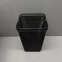 Zuvo Square Mesh Waste Wastebasket Pack of 2 | Lightweight Waste Metal Basket Garbage Can | Metal Trash Bin Ideal for Kitchen Home Office Dorm Living Desk Bedroom, (16 Quart)(Black)(10.1" X 10")