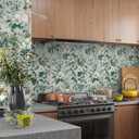 Floral Peel and Stick Wallpaper Vintage 17.3"x393" Sage Green Wallpaper Botanical Removable Self Adhesive Wall Paper Leaf Contact Paper for Bedroom Boho Wallpapers for Cabinets and Drawers Decor Vinyl