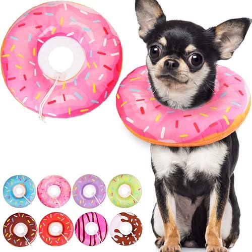 WONONE Cat Cone Collar Soft, Cute Cat Donut Collar After Surgery, Adjustable Kitten Recovery Cones to Stop Licking, Lightweight Neck Elizabethan Collars for Cats Kittens (Pink, Large)