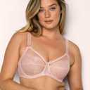 Smart & Sexy Womens Lace & Mesh Full Coverage Bra (40DD, Blushing Rose)