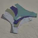 Hellopopgo Seamless Thongs For Women V-waisted No Show Thong Seamless Panties Breathable Comfortable Underwear Womens 6-Pack L