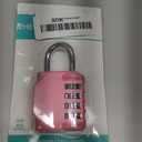 ZHEGE Combination Lock, 4 Digit Combination Padlock Outdoor, School Lock, Gym Locks (Pink)