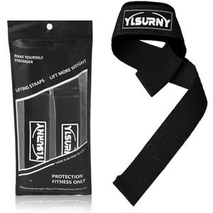 YLSURNY Lifting Wrist Straps (Made of Premium Cotton & Padded)-for Weightlifting, Bodybuilding, Powerlifting, Strength Training, & Deadlift set of 3