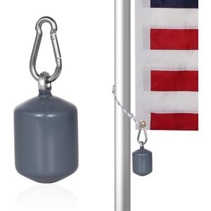 Flag Weights 3 LB Counterweight for Bottom of Flag, Heavy Duty 48 oz Grey Counter Weight Keep Flag Straight for Windy Days Outside Internal Halyard Flagpole Accessories