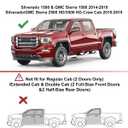 Out-Channel Rain Guards for 2014-2018 Chevy Silverado & GMC Sierra 1500 Crew Cab, Window Visors Vent Deflector Shade Dark Smoke for 2015-2019 Silverado & Sierra 2500HD/3500HD, 4PCS