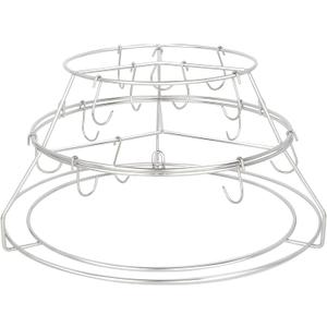 Rib Hanging System for Big Green Egg Medium, 3-Tier Rib Hanger with Removable Cooking Hooks 304 Stainless Steel Replacement Kit Grill Racks BGE Accessories