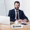 QWORK Clear Acrylic Name Plate Holders for Desk - 8.5" x 3", 24 Pack Double-Sided Sign Frames with V-Shaped Base