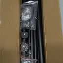 Curtain Rods for Windows 48 to 84 Inch(4-7 Feet),Black 1'' Diameter Drapery Rods with End Cap Style Design,Modern Adjustable Heavy Duty Curtain Rod,Size:36''-88''