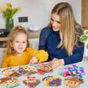 3 x 3sscha 12 Packs Fall Scarecrow Poking Craft Kit - Thanksgiving Creative DIY Foam Poke Fabric Art Set for Kids Make Your Own Autumn Card Party Decoration Gift School Classroom Rewards Activity Supplies