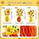 SUNBEAUTY 9 PCS Sunflower Honeycomb Centerpieces Sunflower Party Decorations Yellow Honeycomb Table Centerpiece for Spring Summer Garden Themed Birthday Baby Shower Decor
