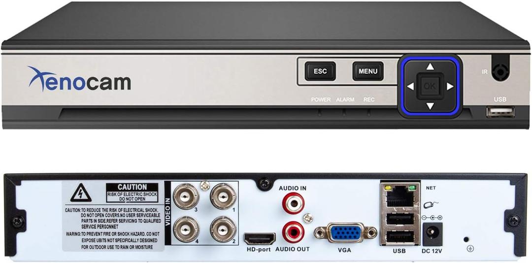 4CH 5M-N/1080N Full High Definition Hybrid for AHD/TVI/CVI/Analog/IP DVR H.265 CCTV Video Recorder P2P Remote Phone Monitoring for Home Security Surveillance System Camera (NO HDD)