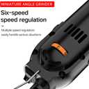 Designed for Narrow Spaces: IZIO 6-Variable Speed Compact Grinder & Polisher - Mini Rotary Tool 10 Rotary Burrs, Perfect for Intricate Crafts & Repairs