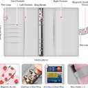 Budget Binder, Cute A6 Money Saving Binder with Zipper Envelopes, PU Leather Money Organizer for Cash, Expense Budget Sheets and Cash Envelopes for Budgeting Mini Strawberry Pattern