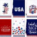 Bencailor 6 Pcs 4th of July Kitchen Towel Patriotic Star Absorbent Hand Towels Independence Day Gnome Dish Cloths Memorial Day Microfiber Towels for Home Decoration (Classic)