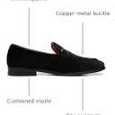 Erphpre Paul Men's Loafers Velvet Fashion Wedding Party Prom Homecoming Shoes Black US 7