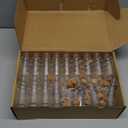 MaxMau 100 Sets of 20ml Glass Bottles with Cork Stopper,Small Clear Jars Tiny Glass Vials for Wedding Favors Seed Powder Sequin Storing Art Crafts Display Party Member Gift