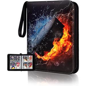 Card Binder Compatible with Ice Hockey Card, Trading Card, for MTG and Other TCG, Fits 400 Cards with 50 Removable Pages, Card Holder Collector for Standard Size Card