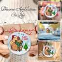 3 x VeryHomy Capybara Christmas Ornament 2025 | Ceramic Christmas Tree Hanging Decor, Capybara Ornament for Christmas Decorations | Animal Lovers Gifts for Women Girls, Capybara Xmas Tree Ornaments 2025