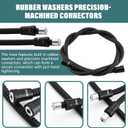 Shower Hose 59-Inch Extra Long Shower Hose-Replacement-PVC Encapsulated Stainless Steel Core,Rust-Resistant &No Teflon Tape Needed,Flexible&Kink-Resistant for Handheld Shower Heads Pets,RV Black