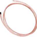 6mm OD 4.8mm ID Copper Tube, Soft Coil Tubing, 2m Long Copper Pipe for Refrigeration Tubing Coil, Air Conditioner, Refrigerator, Freezer
