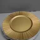 Yaomiao 50 Pcs 13 Inch Gold Charger Plates Bulk Plastic Plates Chargers Round Dinner Chargers for Wedding Party Table Setting Bridal Shower Event Decor (Light Gold)