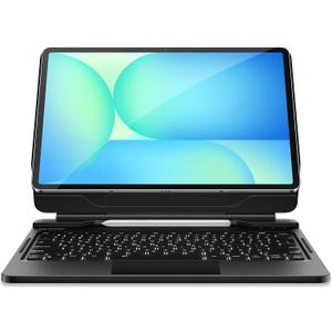 Dexnor for Samsung Galaxy Tab S10 FE+ Plus Case with Keyboard 13.1" Floating Cantilever Magnetic Stand Multi-Touch Trackpad Dual Bluetooth Multi-Device Connection Backlit Keyboard S Pen Holder - Black