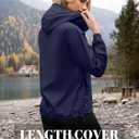 PITINAN Lightweight Rain Jacket Women Packable Wind Breaker Light Rain Jacket Women Waterproof Travel Raincoat S-XXL (Blue, S)