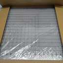 Quilting Ruler, 12.5" x 12.5" Slotted Acrylic Ruler for Quilting and Sewing, Precise Fabric Cutting with 24pcs Non-Slip Silicone Grips, Blue & White