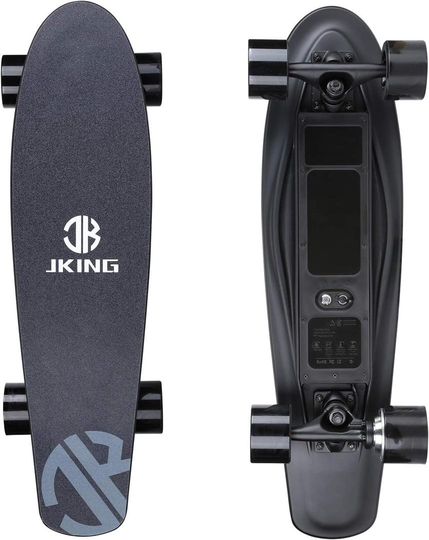 Electric Skateboard Electric Longboard with Remote Control Electric Skateboard,350W Hub-Motor,12.4 MPH Top Speed,5.2 Miles Range,3 Speeds Adjustment (black)
