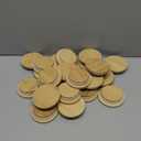 MIVIDE 24 Pack Yogurt Jar Lids Set, Natural Bamboo Oui Yogurt Jar Lids with Silicone Sealing Ring, Reusable Wooden Jar Lids for Mugs and Jars