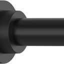 Shower Curtain Rod Adjustable 43-78 inch, 1"Diameter Spring Tension Curtain Rod No Drill, Anti-Rust Non-Slip Shower Rod, Black Shower Curtain Rod for Bathroom Tension