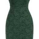 GRACE KARIN Cocktail Dress for Women Cap Sleeve Lace Dress for Wedding Guest Business Casual Dresses (Medium, Dark Green)