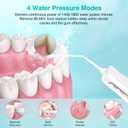 Cordless Water Dental Flosser Teeth Cleaner, INSMART Professional 300ML Tank DIY Mode USB Rechargeable Dental Oral Irrigator for Home and Travel, IPX7 Waterproof 4 Modes Irrigate for Oral Care
